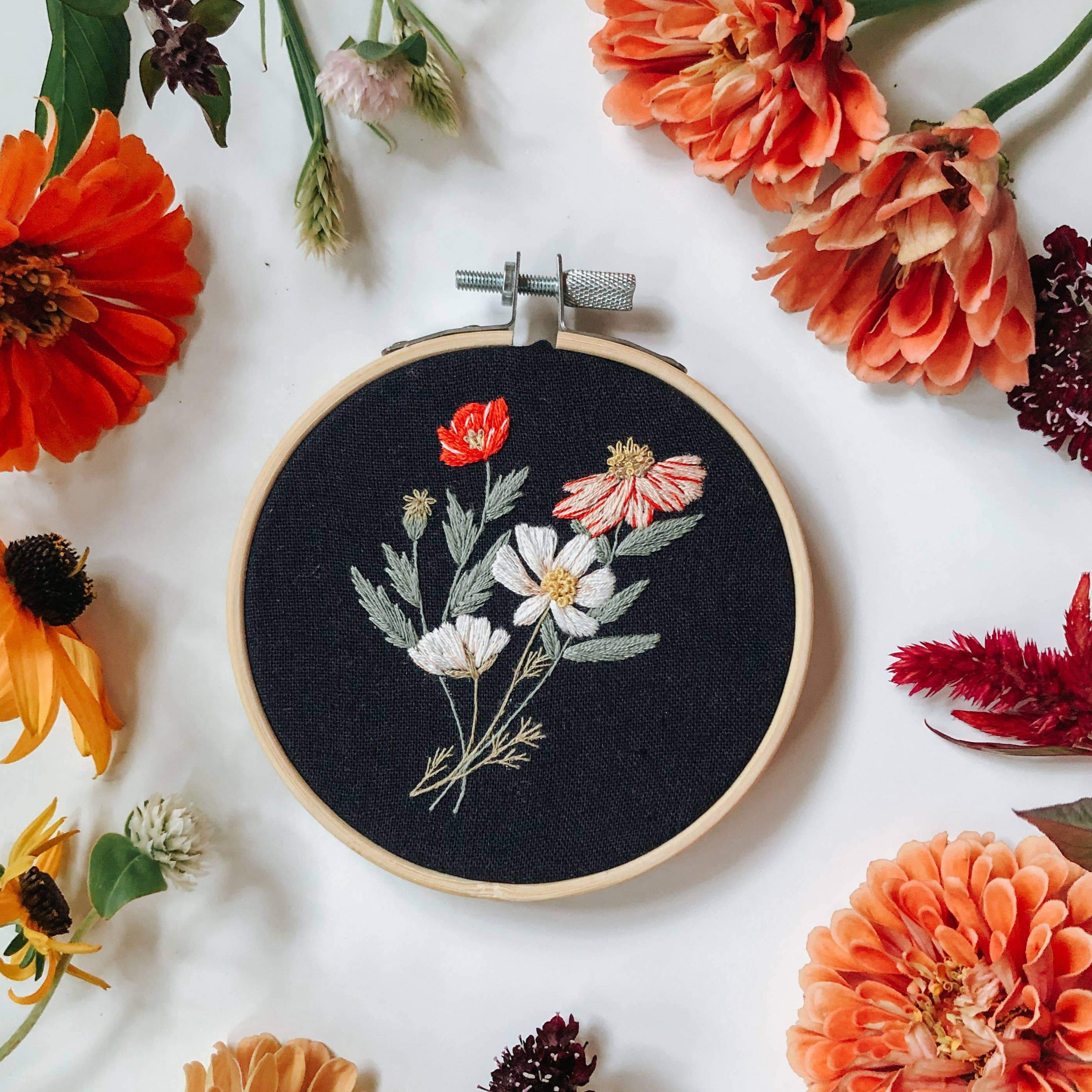 Summer Florals Embroidery Kit