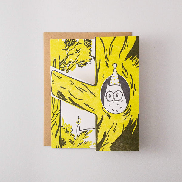 Forest Birthday Pop Up Letterpress Card - DIGS