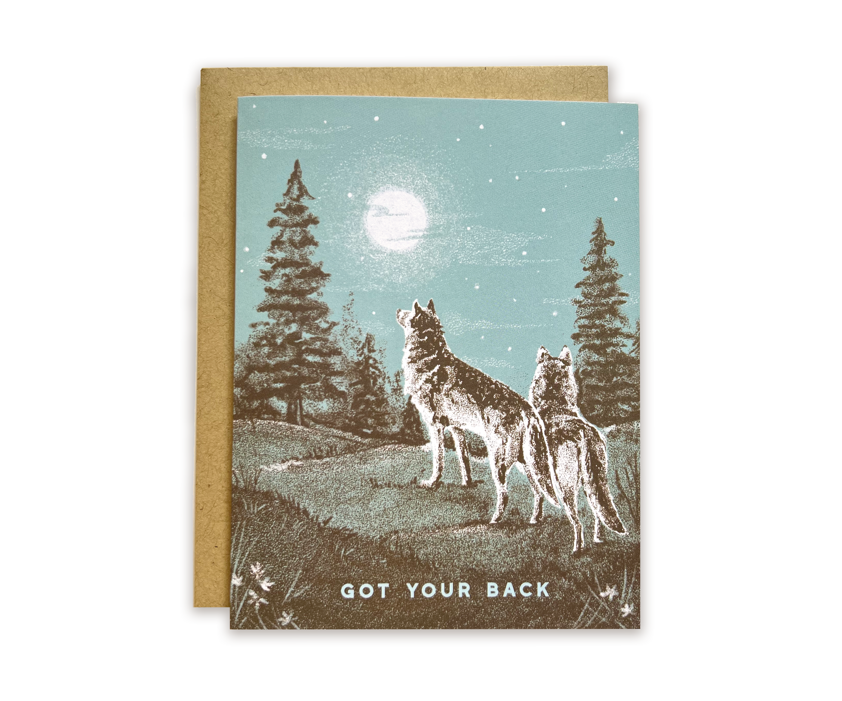 Got Your Back Wolf Pack Greeting Card