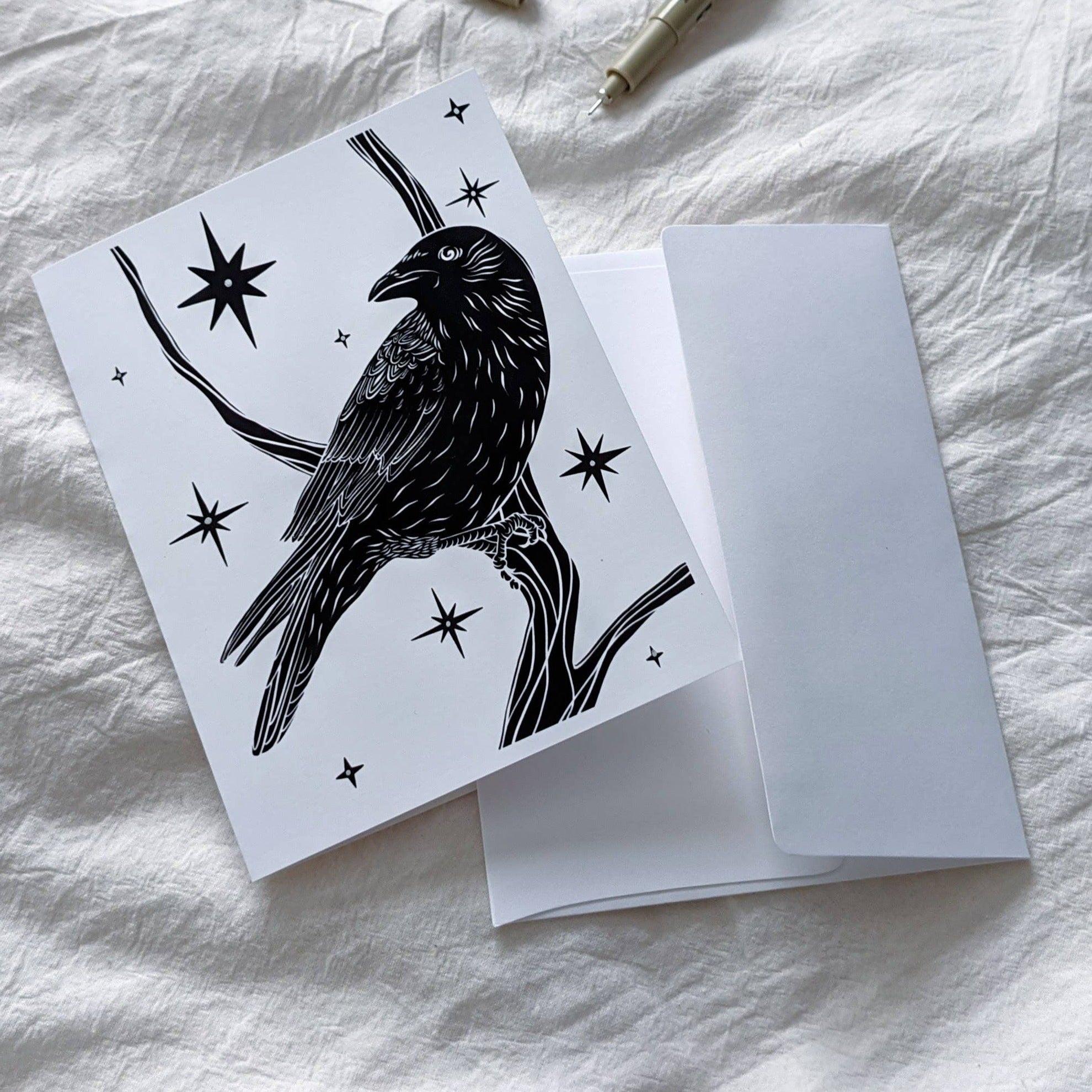 Celestial Crow Card
