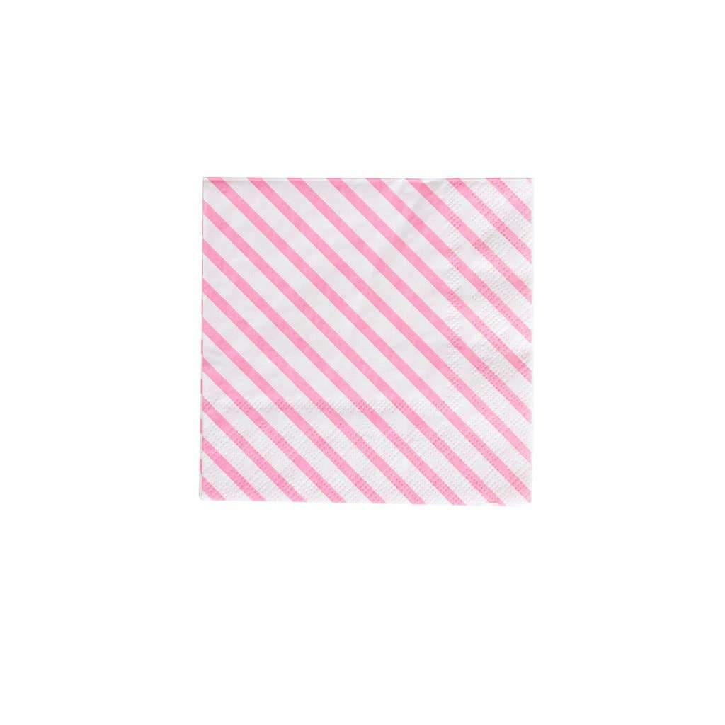Cocktail Napkins Pink Stripes - DIGS