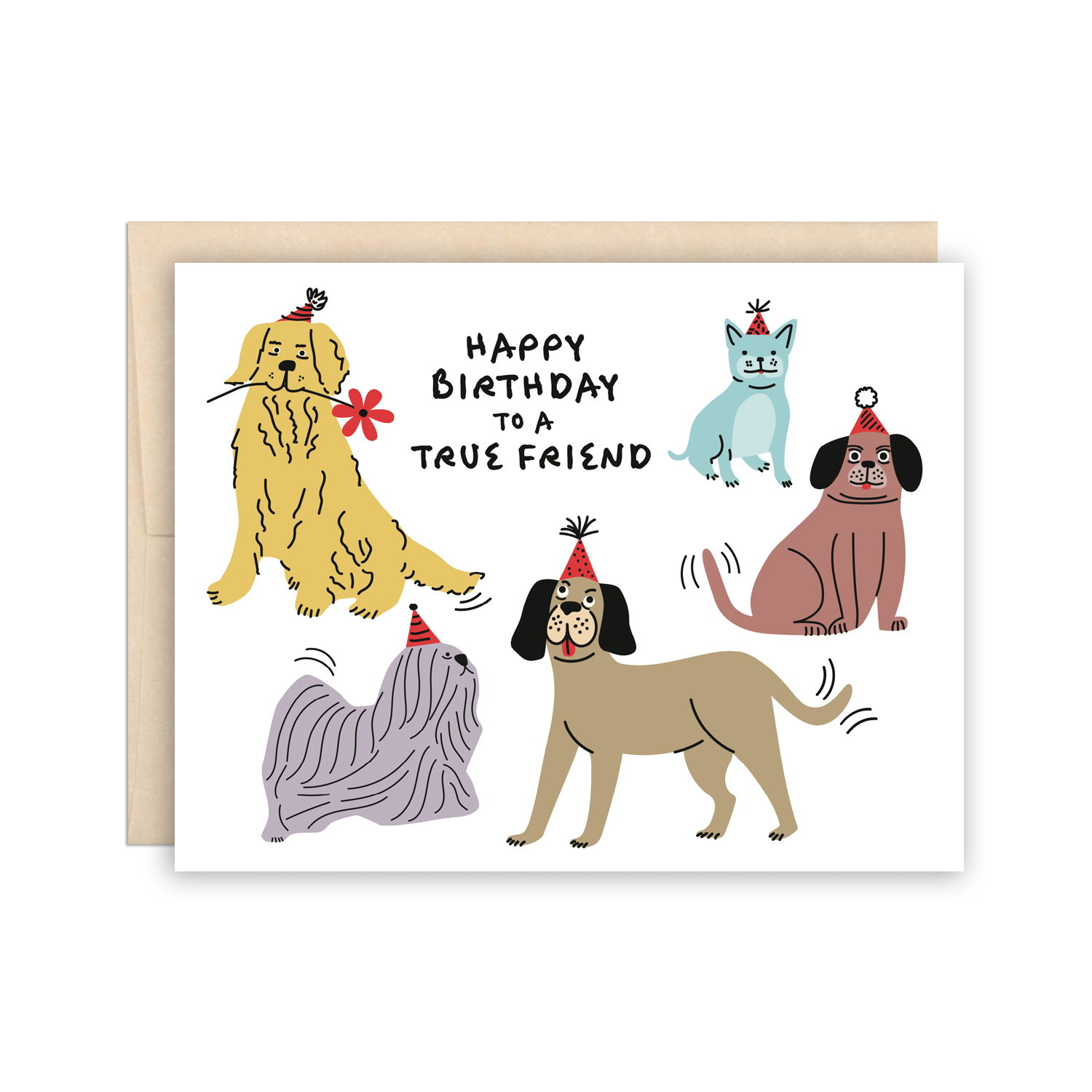Dogs True Friend Birthday Card