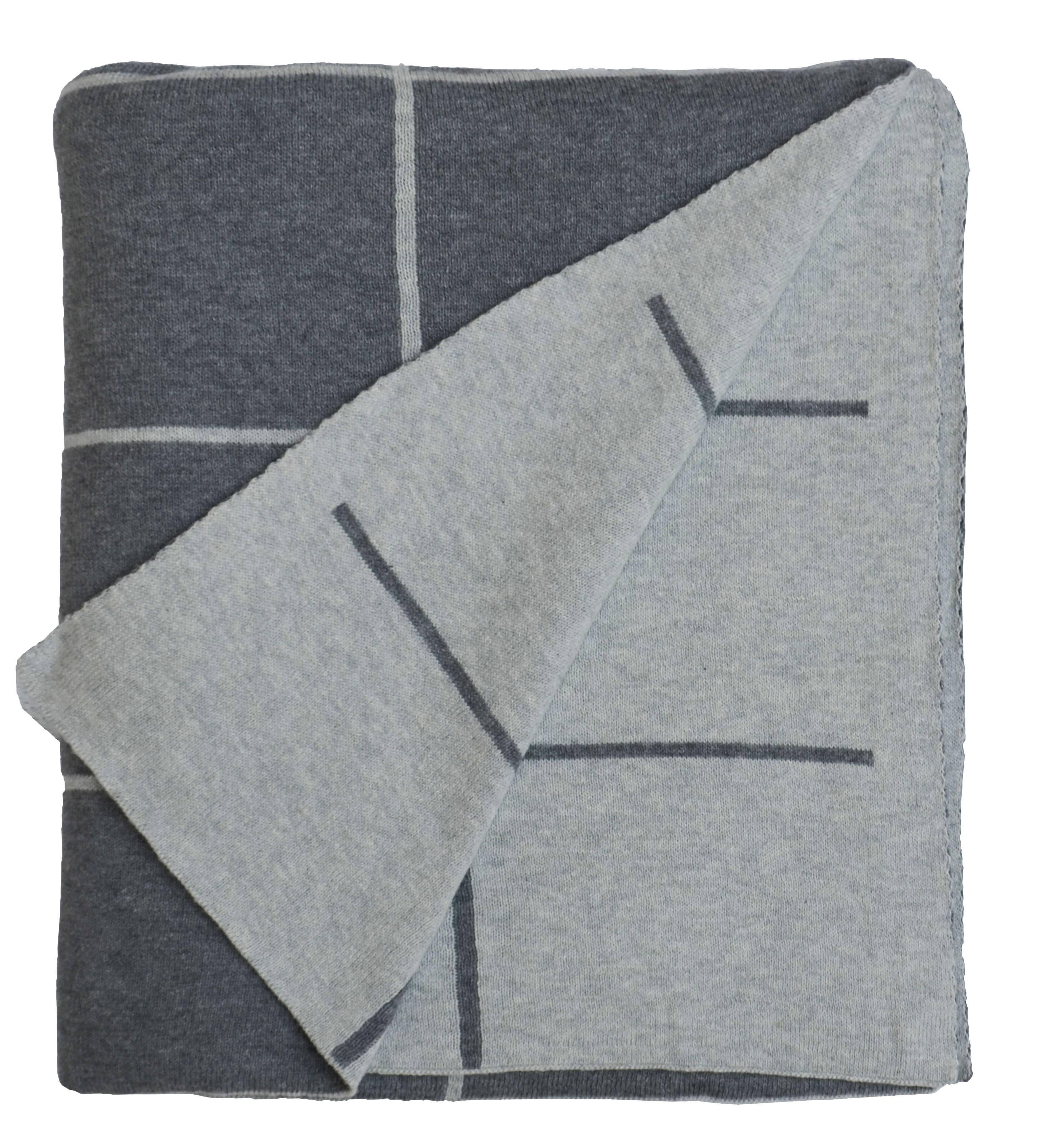 Grid Cotton Knit Throw - DIGS