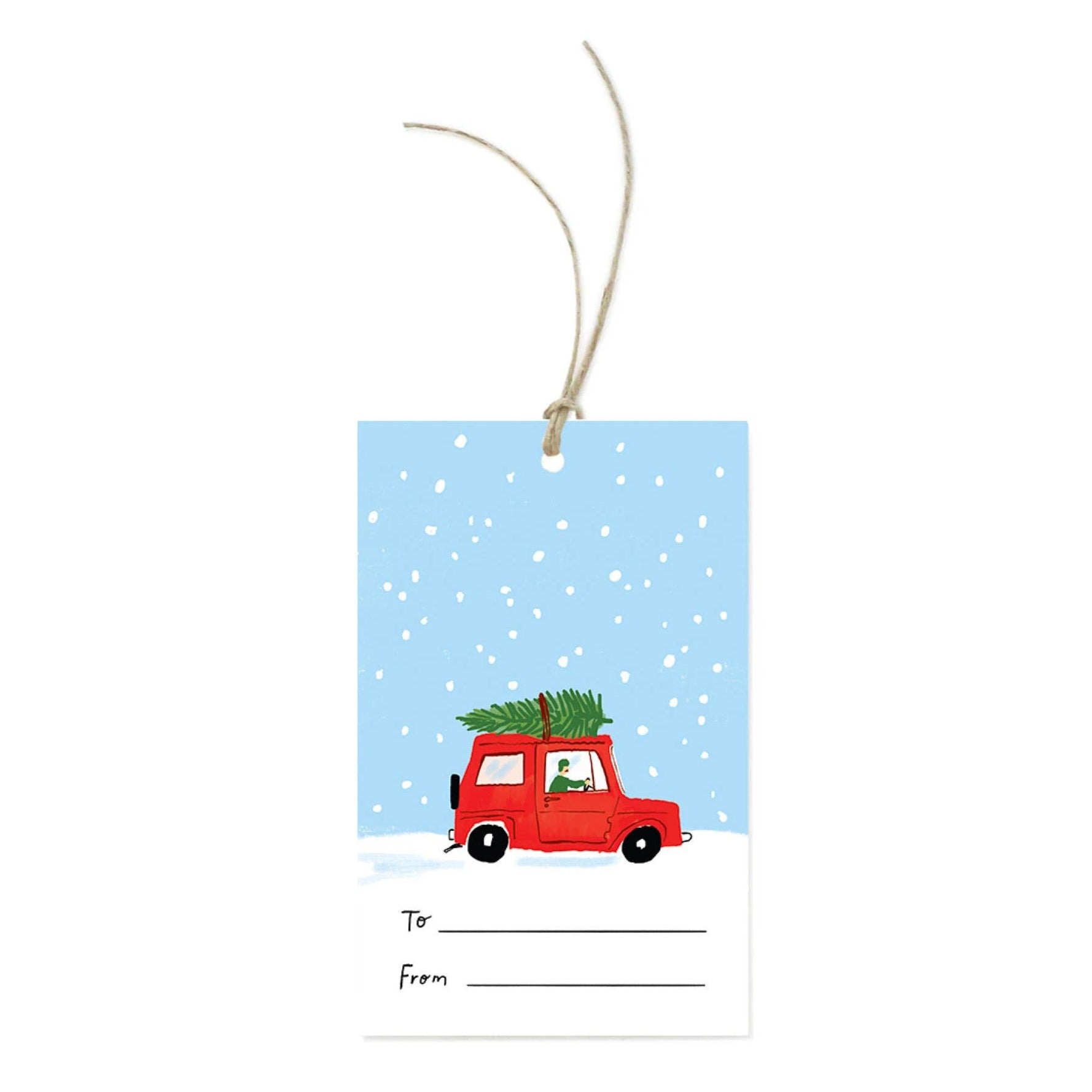 Christmas Jeep Gift Tags - Set of 8