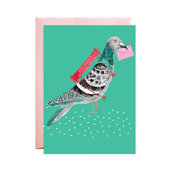 Messenger Pigeon Birthday Card