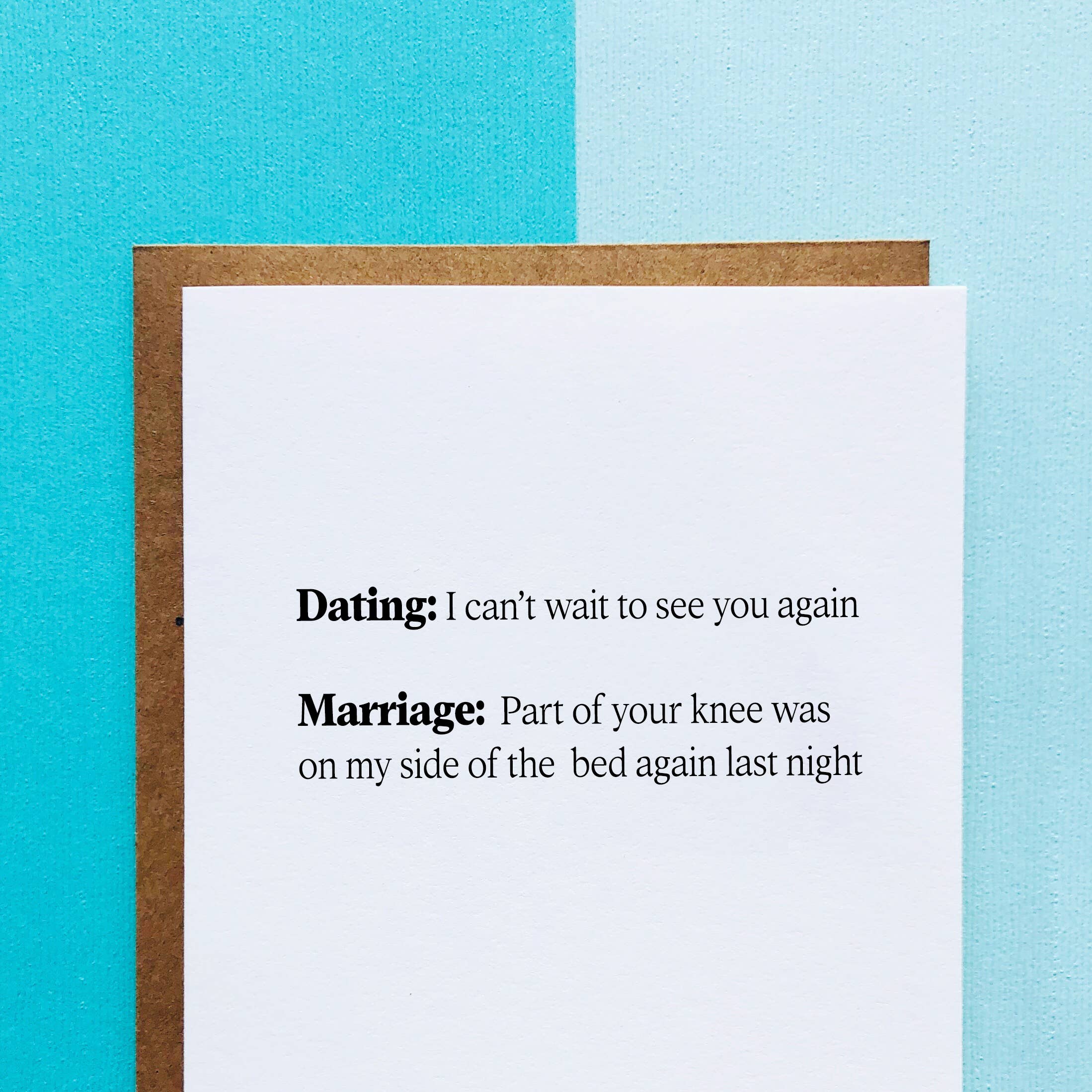 Dating vs Marriage My Side Card
