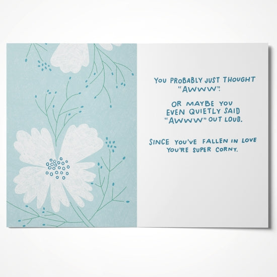 White Flowers Bridal Shower Card