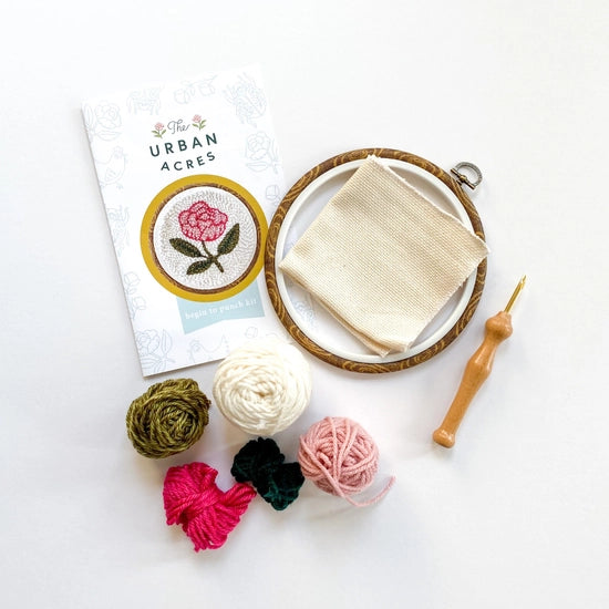 Pink Peony Punch Needle Kit