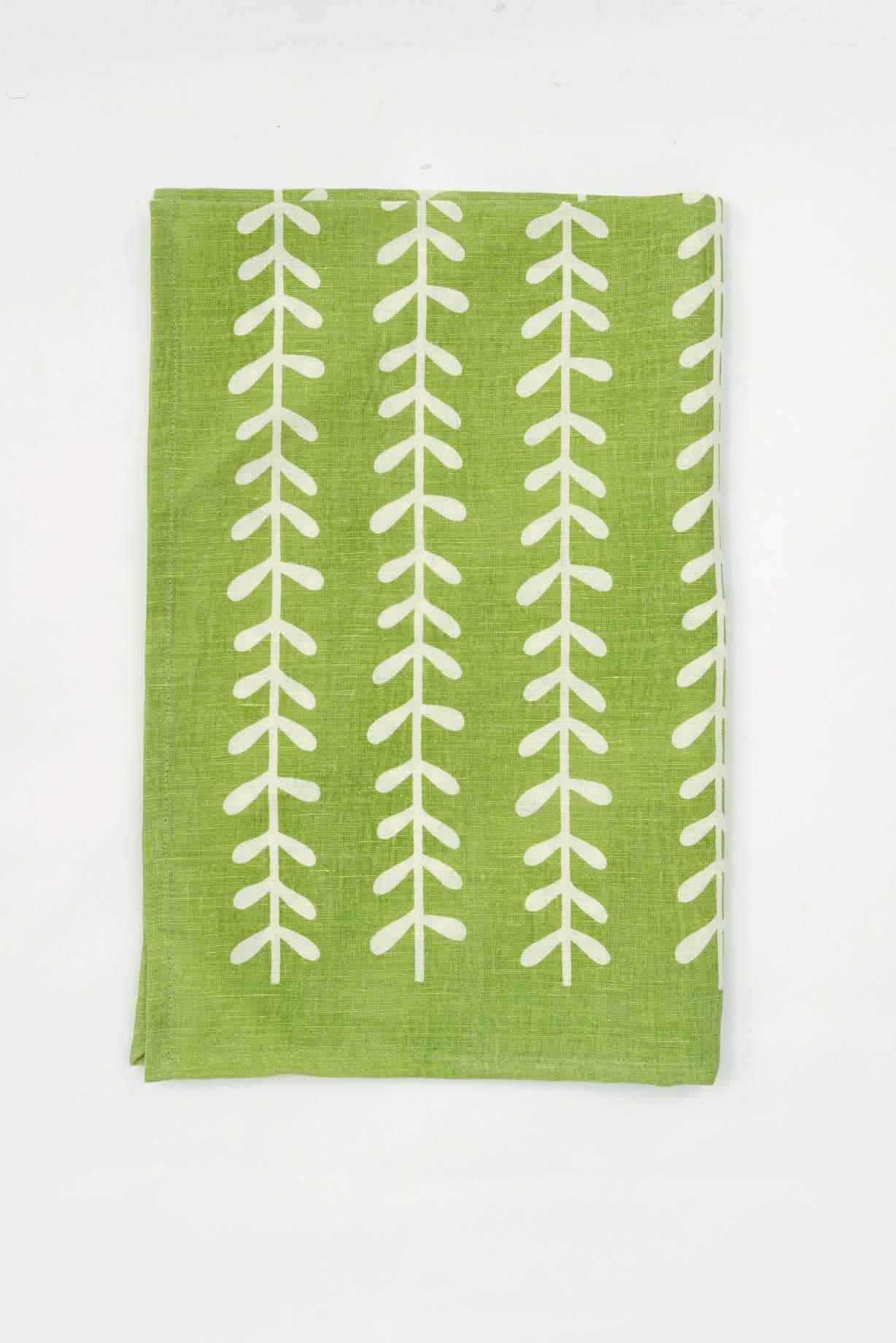 Darzzi - Leaf Linen Cotton Tea Towel - DIGS