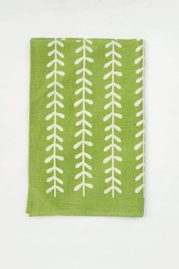 Darzzi - Leaf Linen Cotton Tea Towel - DIGS