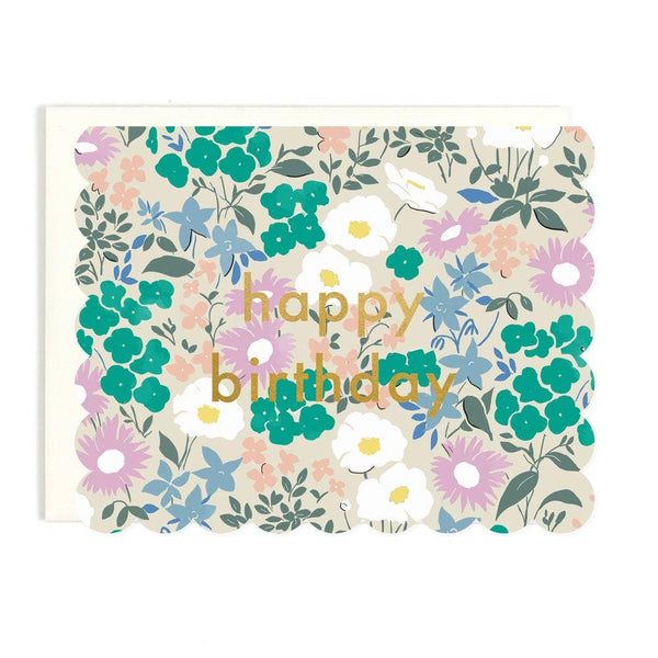 Happy Birthday Scalloped Card