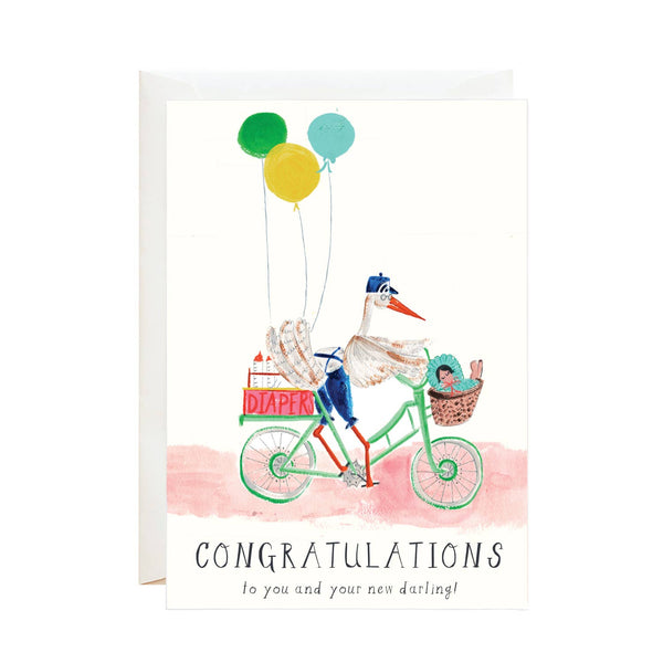 A Very Chic Stork Baby Card