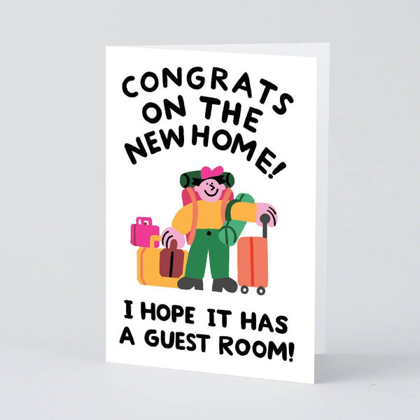 New Home With A Guest Room Greetings Card