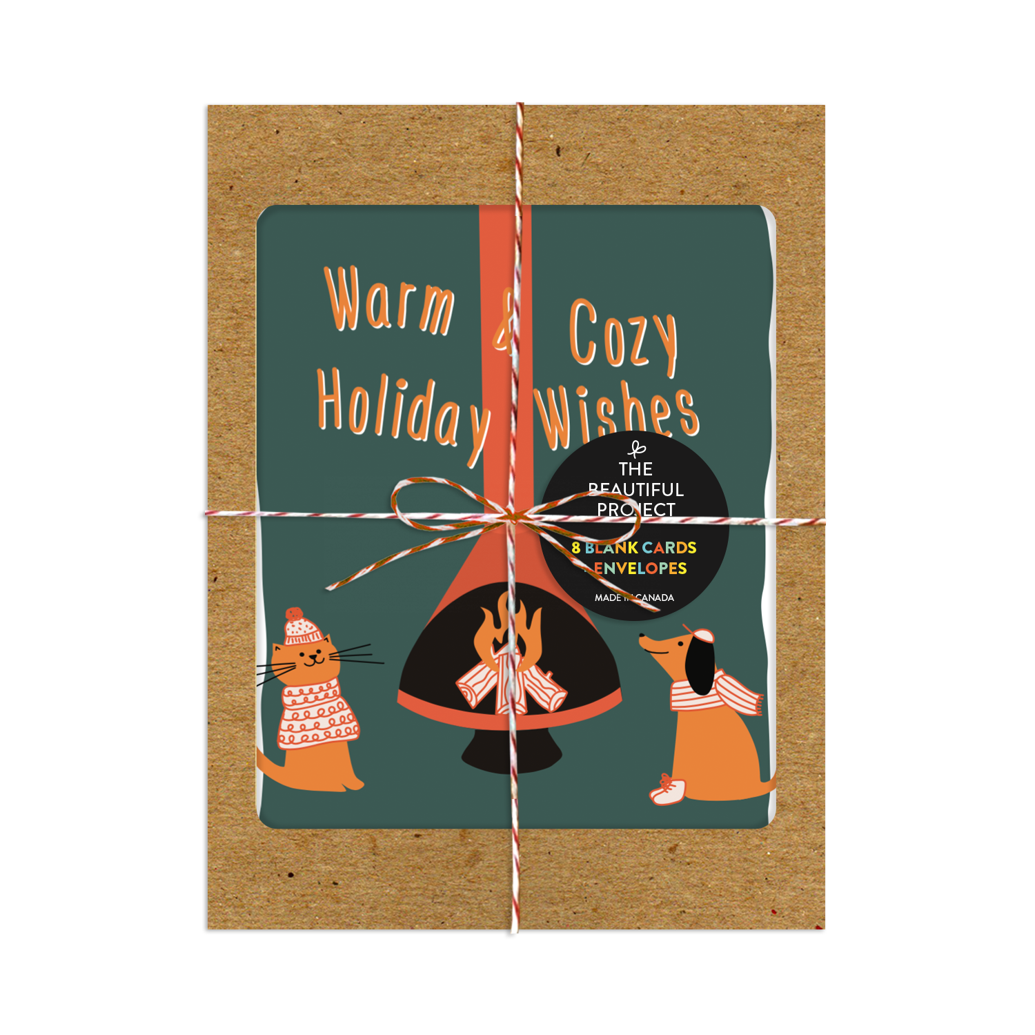 Alpine Fire Cabin Vibes Holiday Christmas Box Set of 8 Cards - DIGS