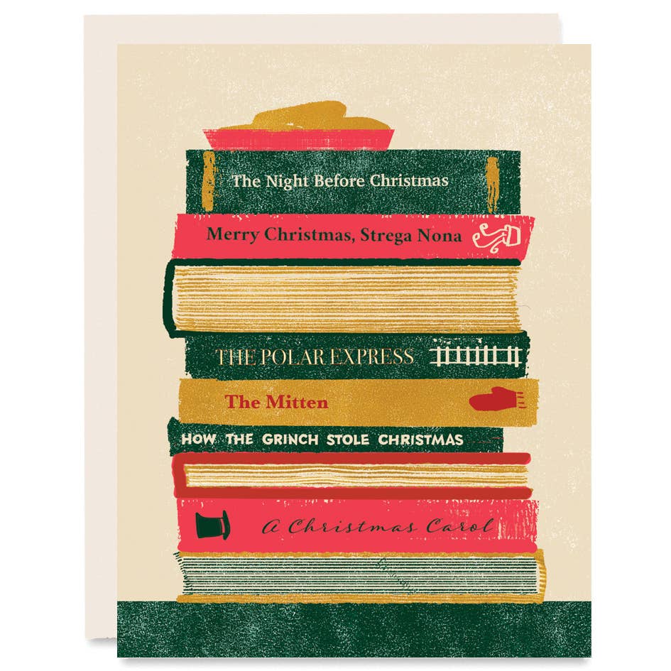 Stack of Christmas Books Card Box Set