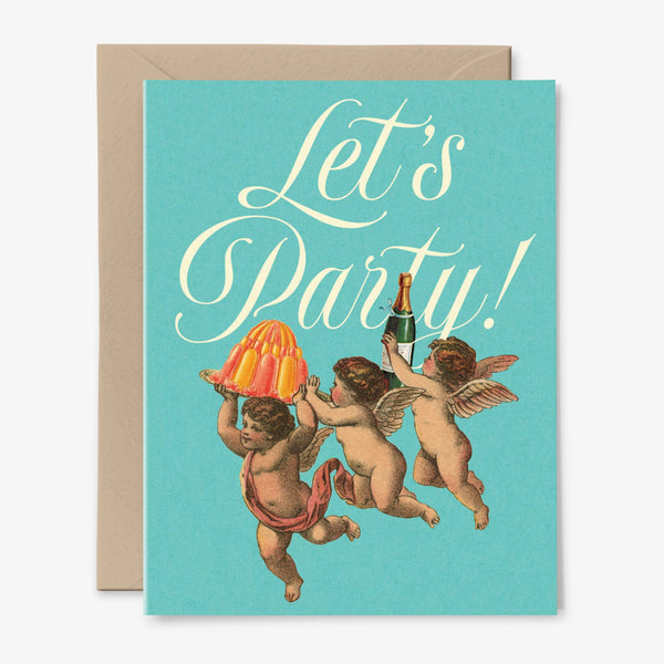 Let's Party Vintage Art Birthday Card