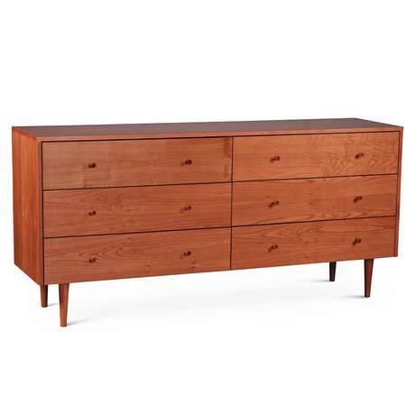 Asher V2 Solid Wood 6-Drawer Dresser - DIGS