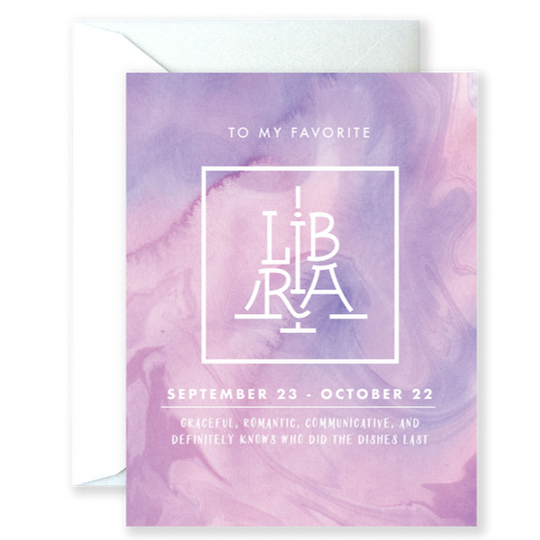 Libra Astrology Series Card