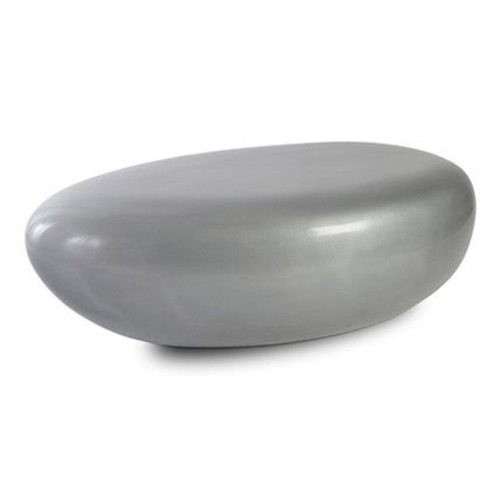 River Stone Cocktail Table, Gel Coat Silver - DIGS