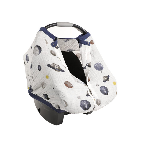 Cotton Muslin Car Seat Canopy: Planetary - DIGS