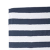 Cotton Percale Crib Sheet: Navy Stripe