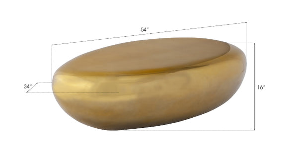 River Stone Cocktail Table, Liquid Gold