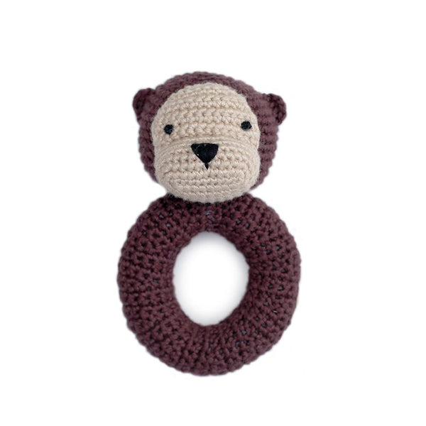 Otter Crocheted Ring Rattle