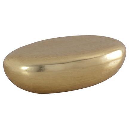 River Stone Cocktail Table, Gold Leaf - DIGS