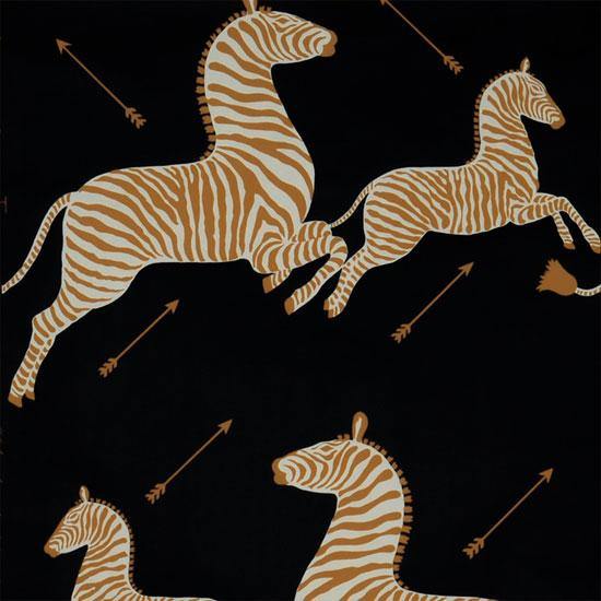 Zebras Wallpaper, Black - DIGS