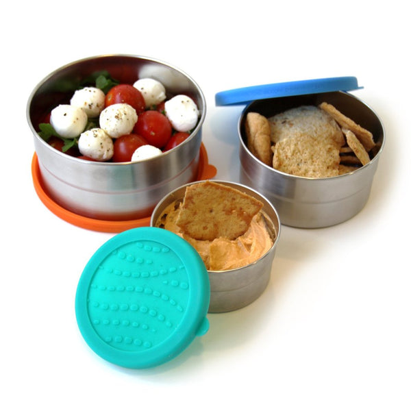 Blue Water Bento Seal Cup Trio Containers