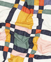 Small Patchwork Plaid Quilt Throw: Multi