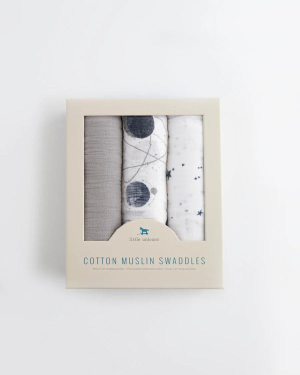 Cotton Muslin Swaddle 3 Pack: Planetary 2