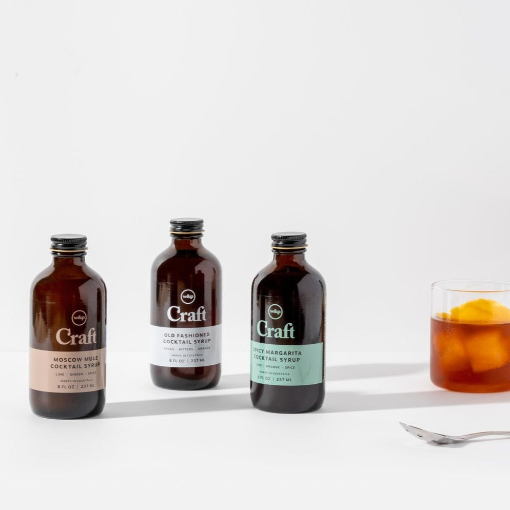 W&P craft cocktail syrup set