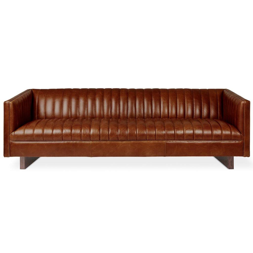 Wallace Sofa - saddle brown (front)