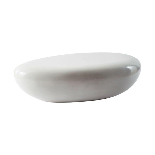 River Stone Cocktail Table, Gel Coat White - DIGS