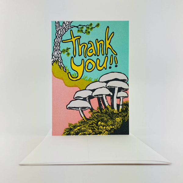 Mushrooms And Moss Thank You Card