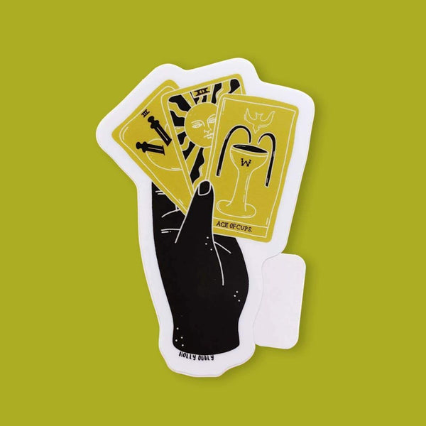 Hand and Tarot Vinyl Sticker