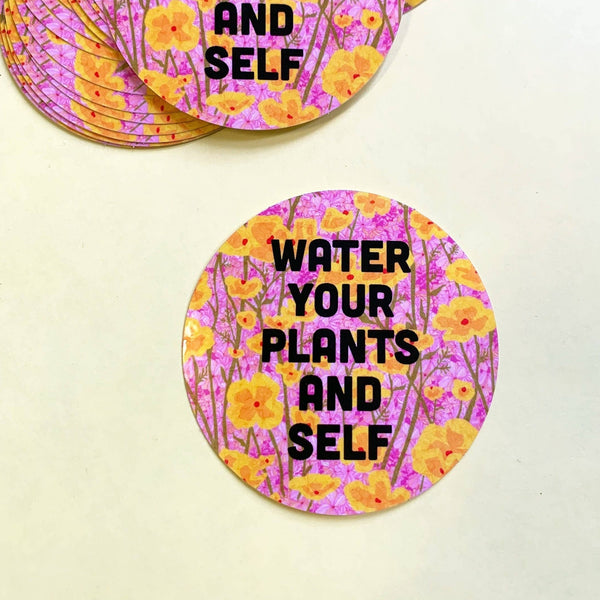 Water Your Plants and Self Sticker