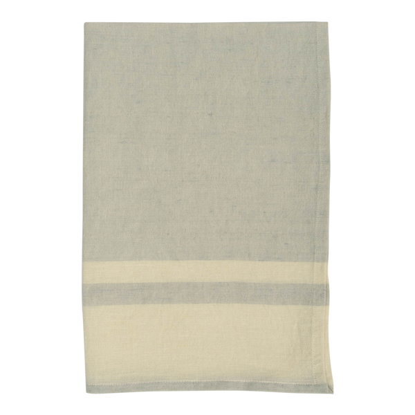 Chambray Grey Stripe Linen-Cotton Tea Towel - DIGS