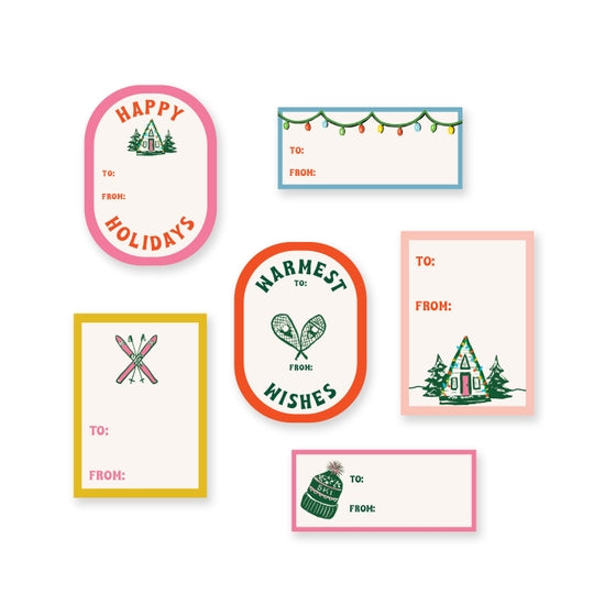 Gift Tag Stickers: Mountain Cabin
