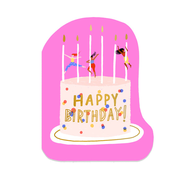 Circus Cake Shaped Birthday Card