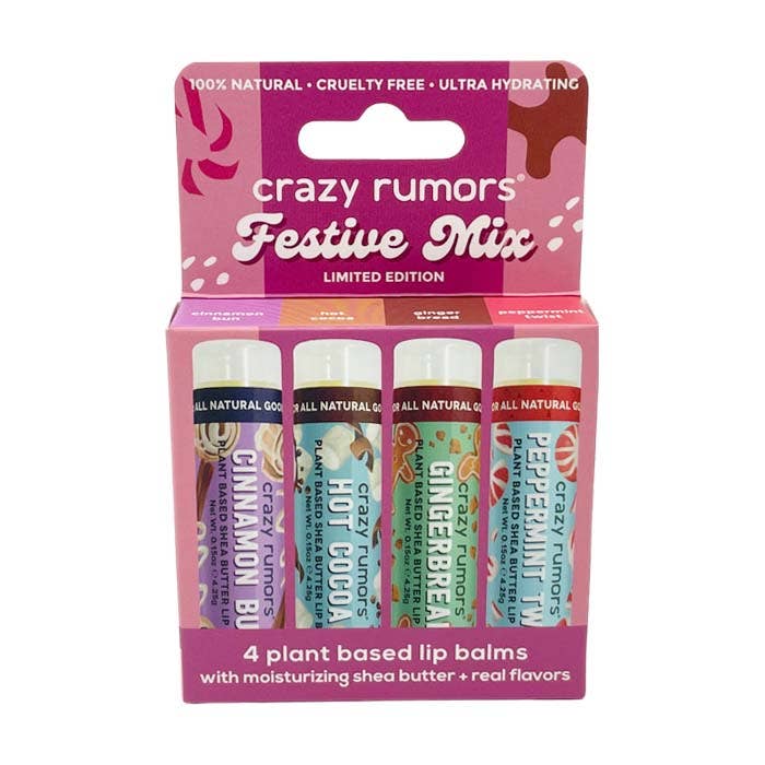 4 Pack Lip Balm Gift Box - Festive Mix