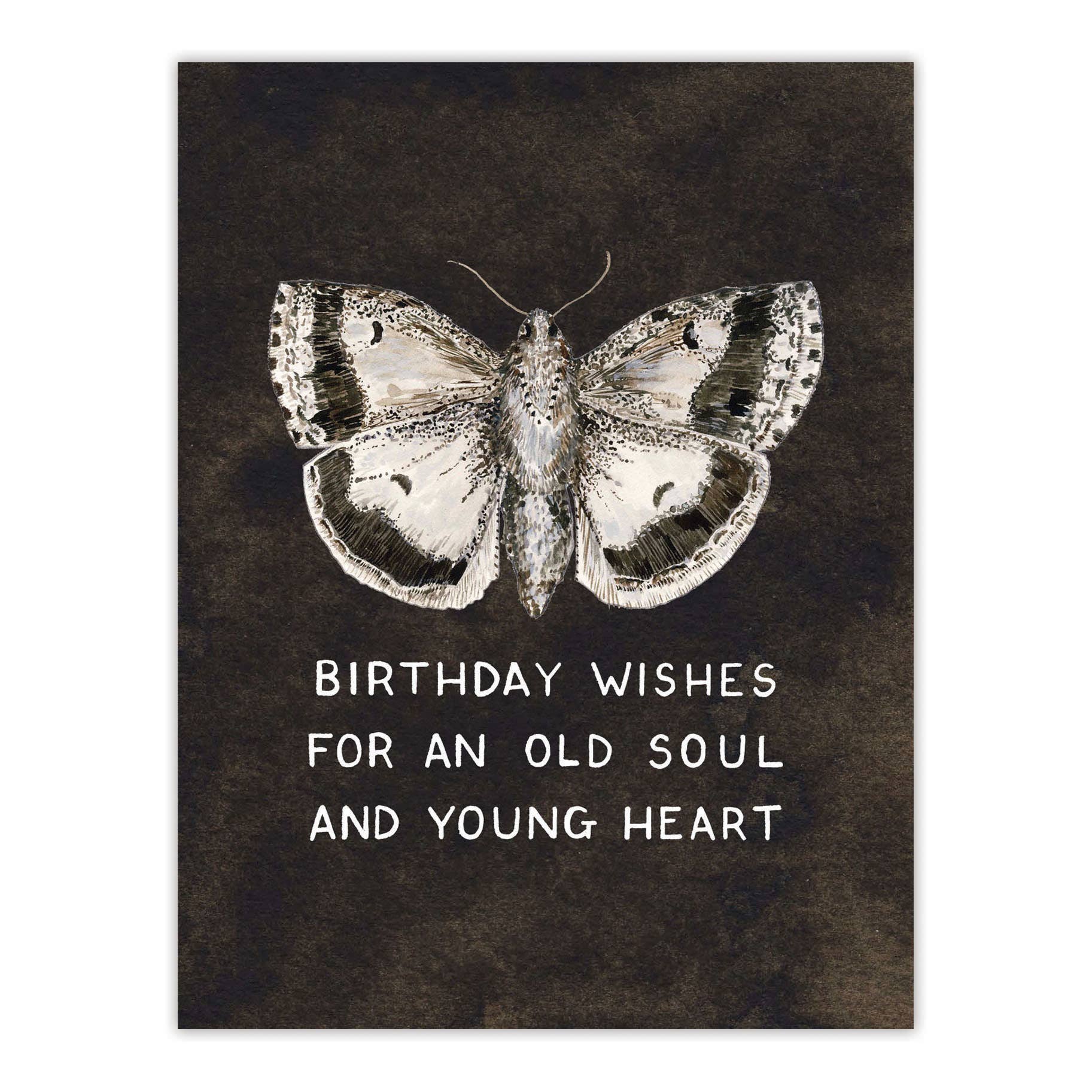 Moth Birthday Wishes Card