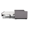 Side view of American Leather Lyons Silver Sleeper Sofa with bed open on white background - DIGS