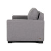 Side view of American Leather Lyons Silver Sleeper Sofa on white background  - DIGS