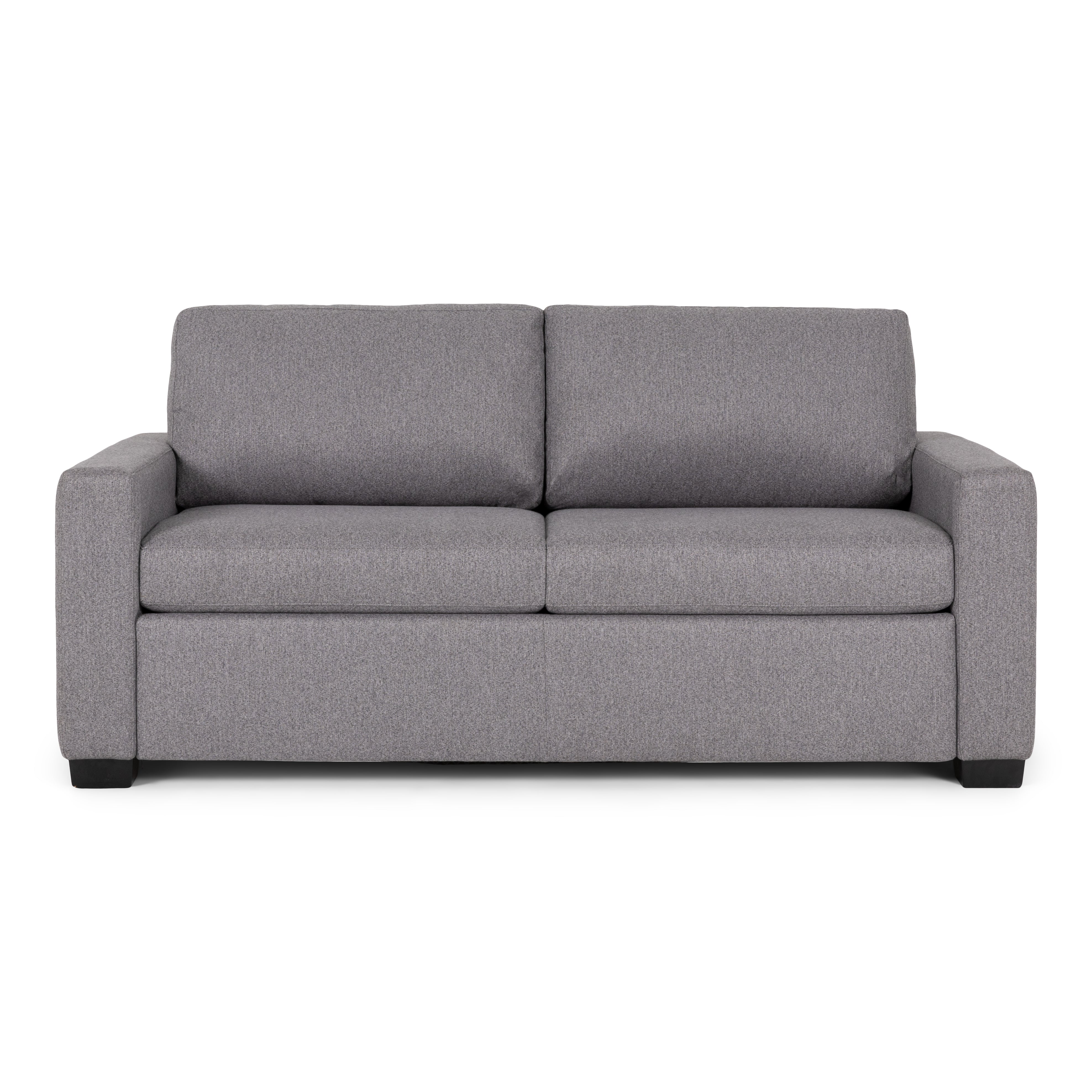 Grey American Leather Queen Porter Silver Sleeper Sofa on white background - DIGS