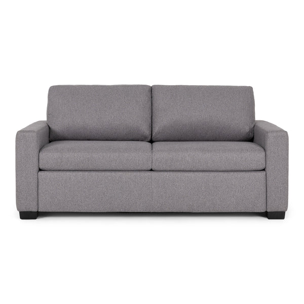 Grey American Leather Queen Porter Silver Sleeper Sofa on white background - DIGS