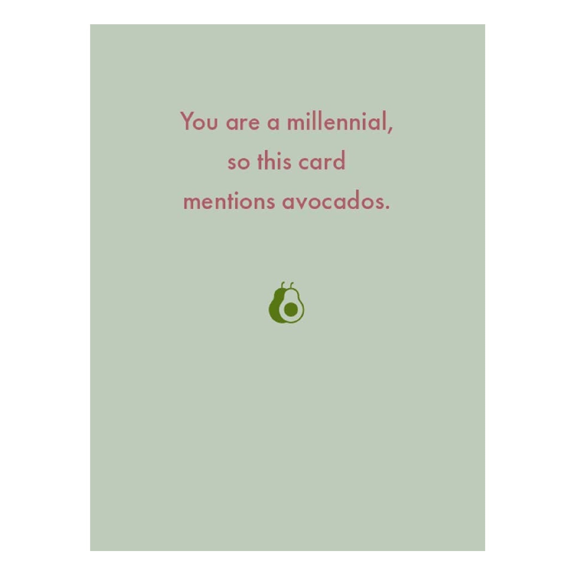 Millennial Avocados Card
