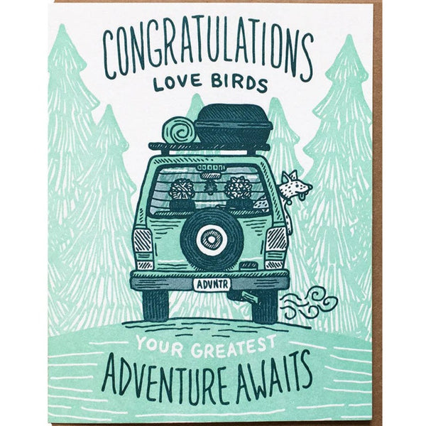 Congrats Adventure Wedding Card