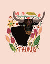 Taurus Zodiac Greeting Card